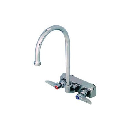 T&S Brass T&S Brass B-1146 Workboard Back Mounted Faucet W/ 4" Centers & 133X Swing Gooseneck B-1146